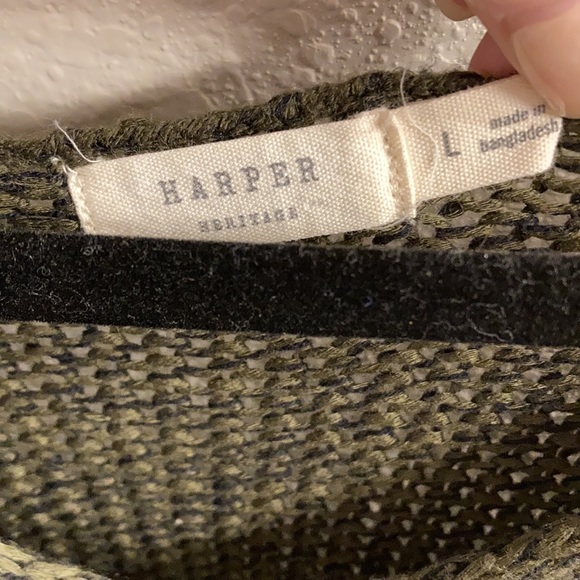 —Large olive green Harper Sweater with elbow pads - Picture 2 of 6